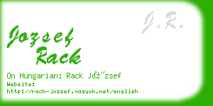 jozsef rack business card